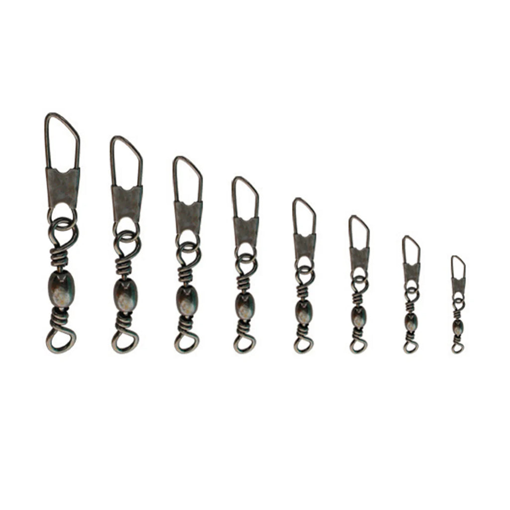 Kingfisher brass barrel swivel with safety snap QTY 10