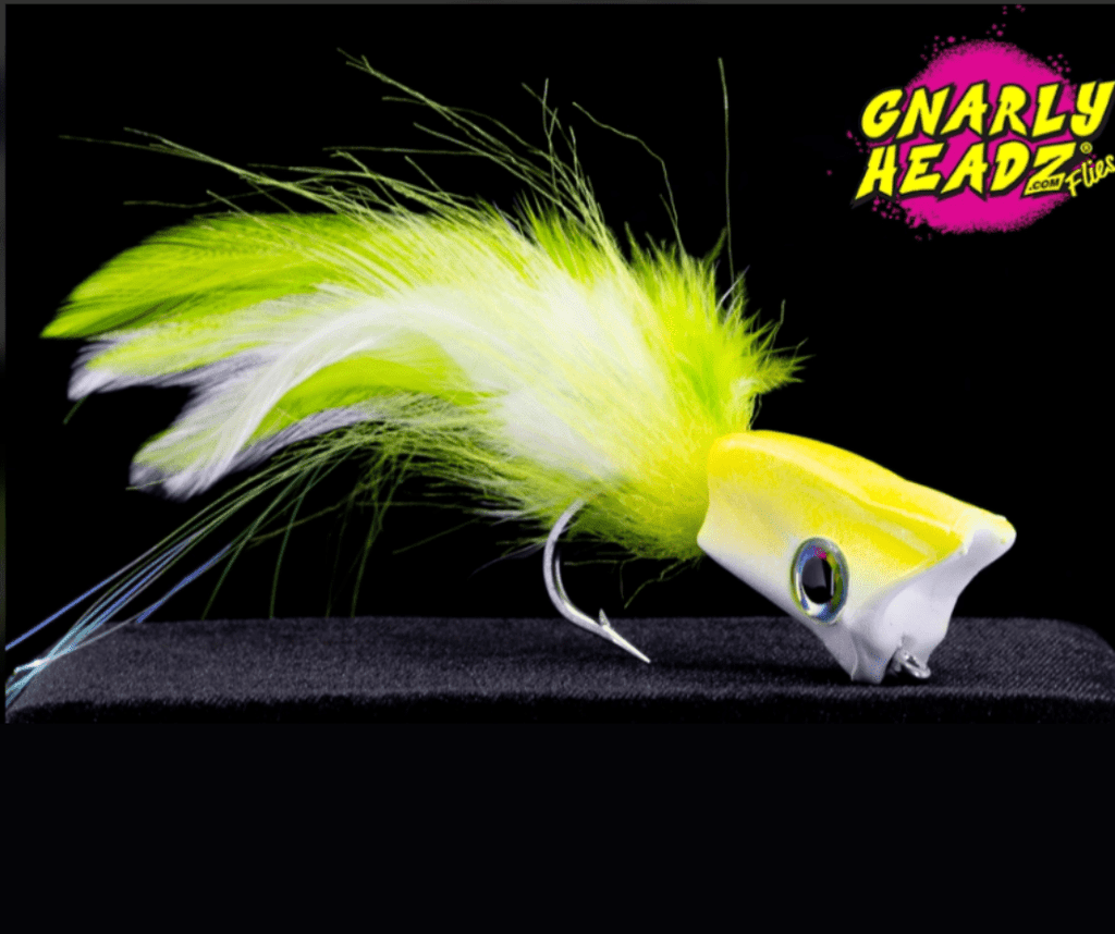 Gnarly Headz Echo Sounder white Chartreuse 2/0 - Stil FishingFly Fishing Flies