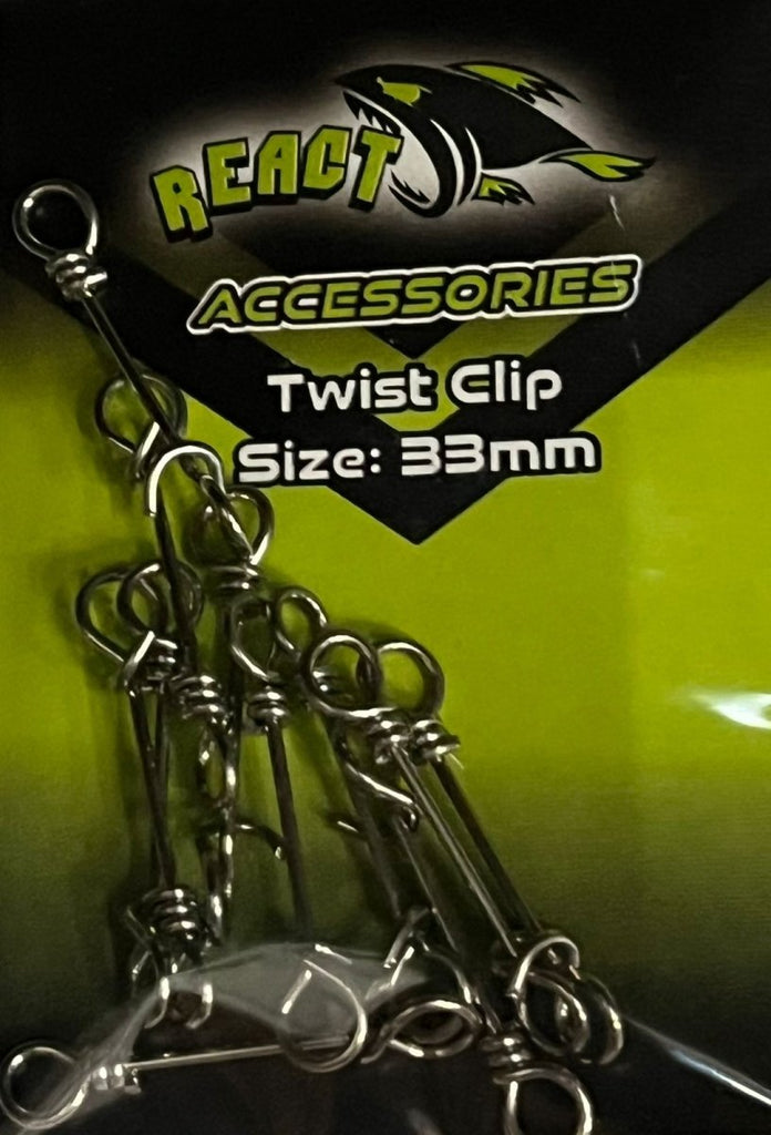 React Accessories twist Clip 10pc - Stil FishingLure clip